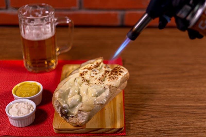 Primo meatball sub with marinara and melted mozzarella